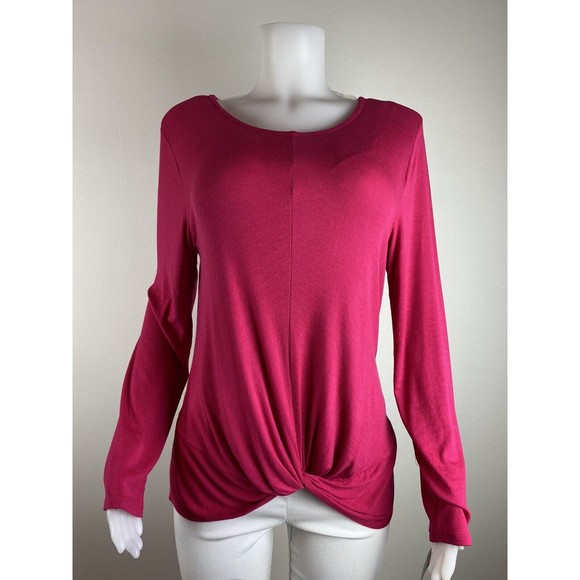 F. INC International Concepts Women Top Size L Pink Blouse Long Sleeves Shirt - Picture 5 of 10